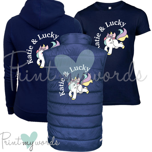'Erin' Children's Personalised Matching Equestrian Set - Unicorn Design