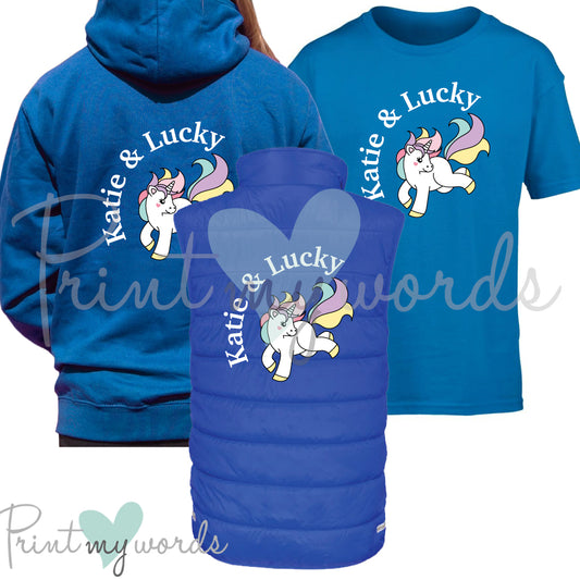 'Erin' Children's Personalised Matching Equestrian Set - Unicorn Design