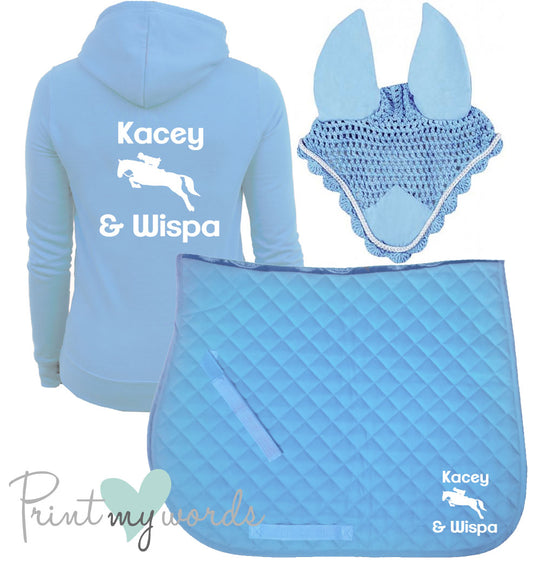 'Freya' Ladies Personalised Matching Equestrian Set - Jumping Design