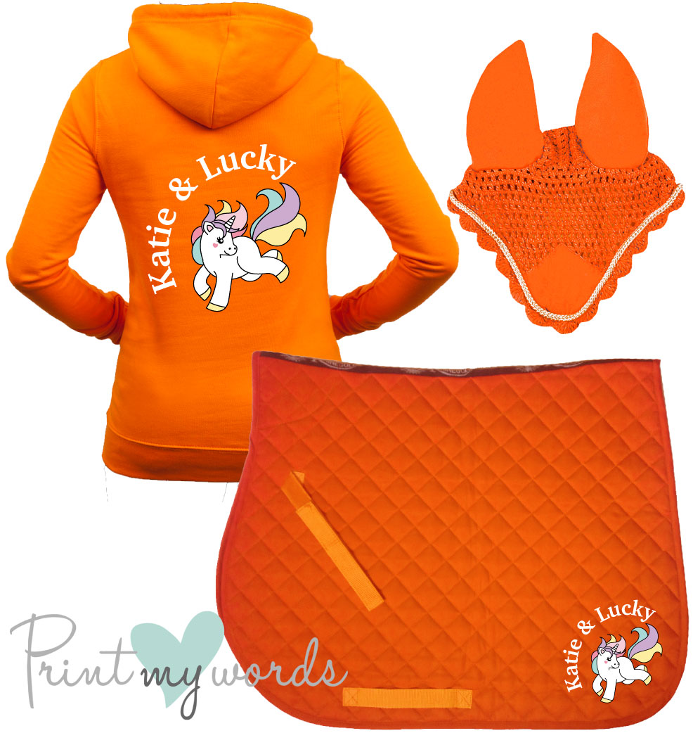 'Freya' Children's Personalised Matching Equestrian Set - Unicorn Design