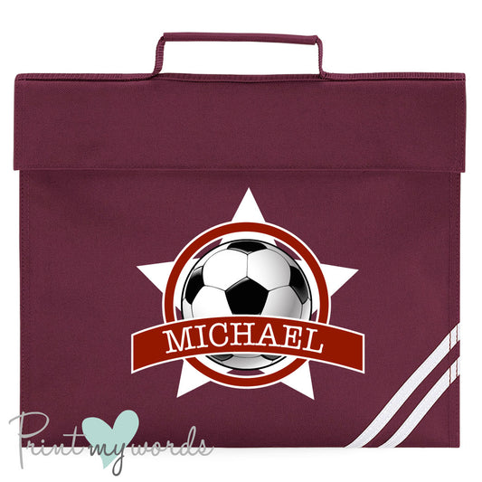 Children's Personalised Football School Book Bag