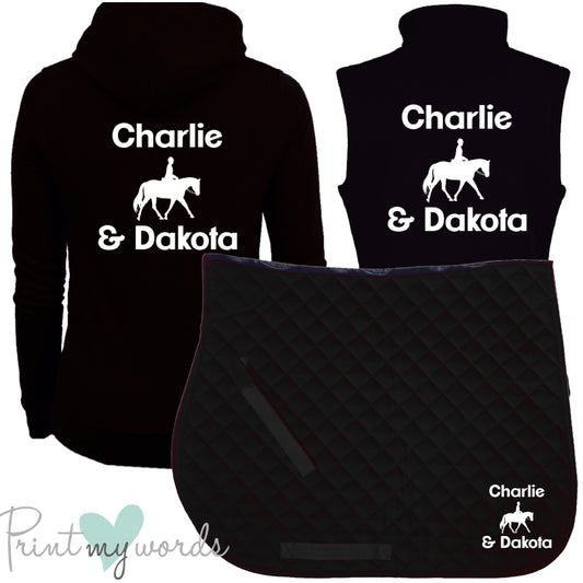 'Ginny' Ladies Personalised Matching Equestrian Set - Dressage Design