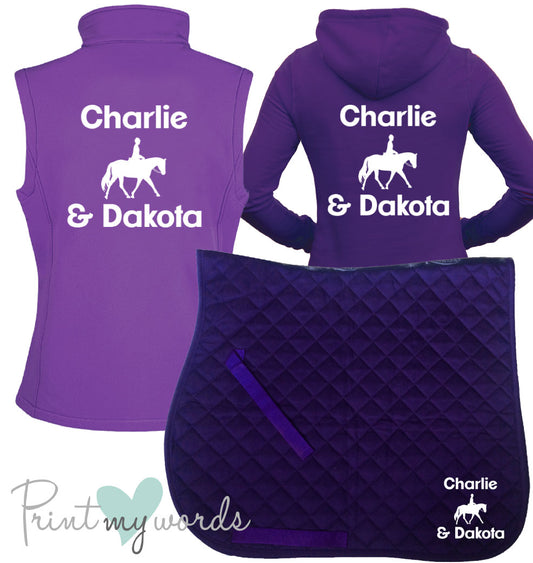 'Ginny' Ladies Personalised Matching Equestrian Set - Dressage Design