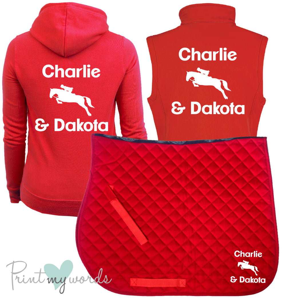 'Ginny' Ladies Personalised Matching Equestrian Set - Jumping Design