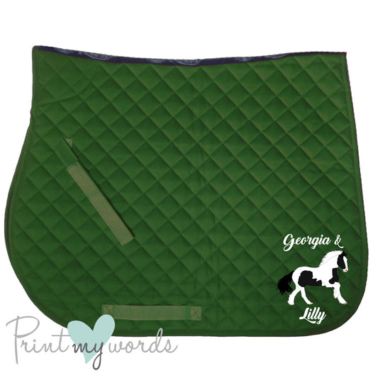 Heavy Horse Personalised Saddlecloth Fully Customised Horse Saddlepad