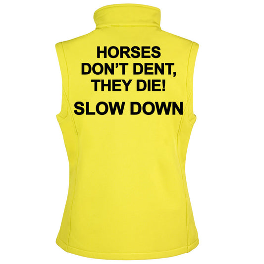 Soft Shell Body Warmer Gilet Jacket - HORSES DON'T DENT