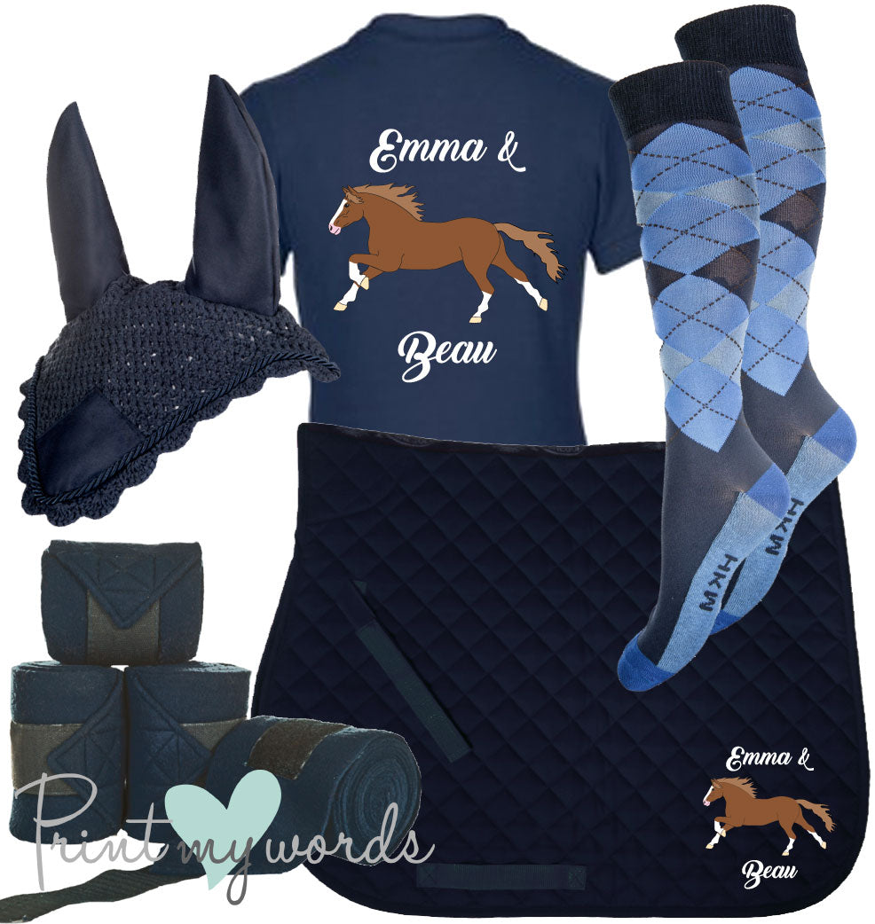 'Ivy' Children's Personalised Matching Equestrian Set - Elegant Design