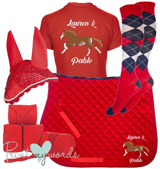 'Ivy' Ladies Personalised Matching Equestrian Set - Elegant Design