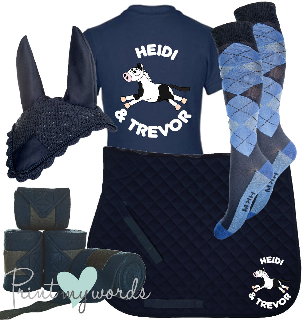'Ivy' Children's Personalised Matching Equestrian Set - Plodders Design