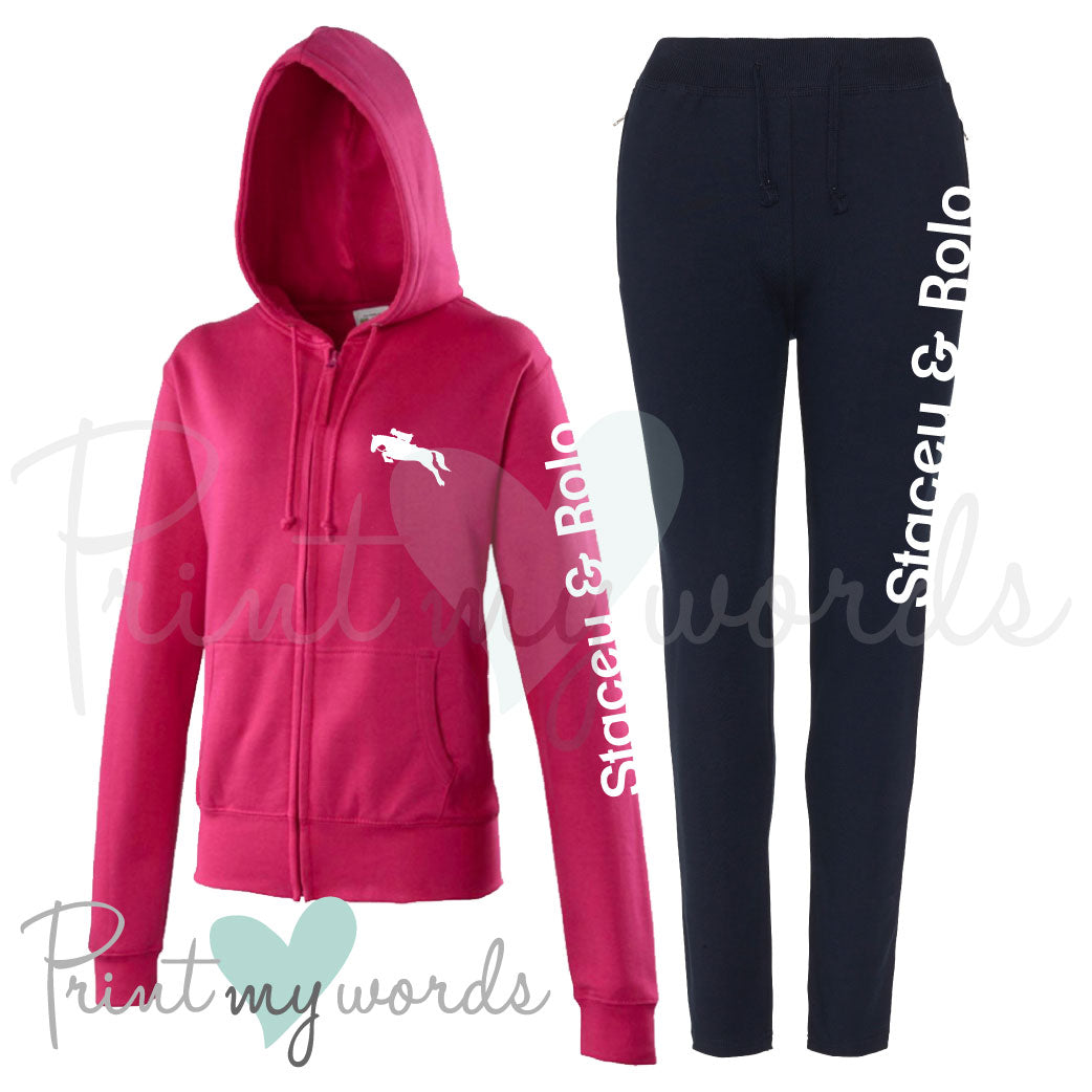 Ladies Personalised Equestrian Tracksuit - Jumping Design