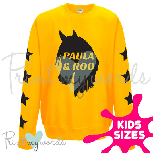 Children's Personalised XC Cross Country Equestrian Sweatshirt - Horse Head Design