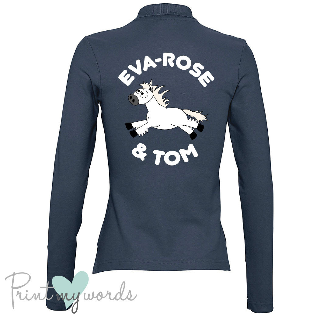 Plodders Personalised XC Style Long Sleeve Polo