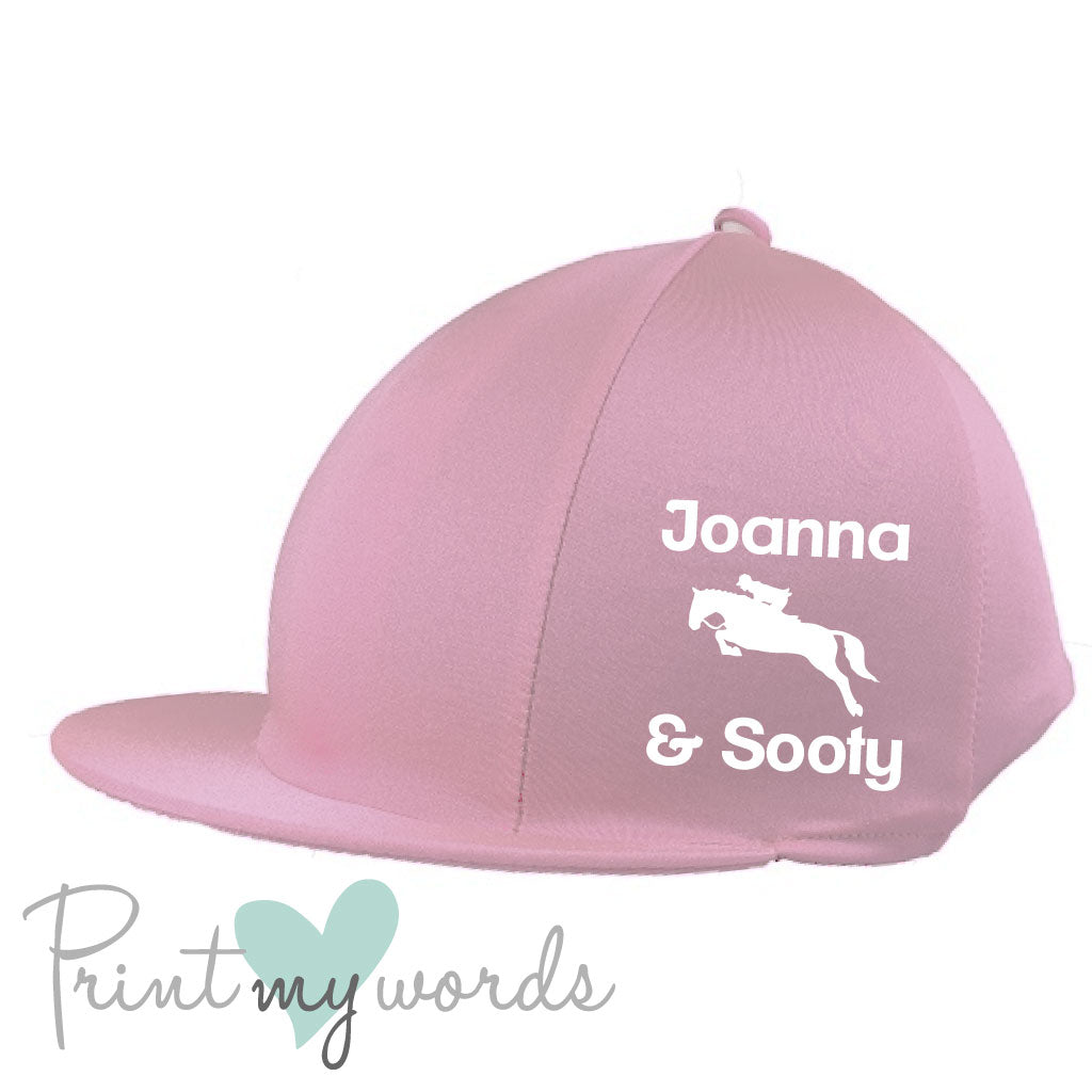 Personalised Jumping Lycra Hat Cover Silk