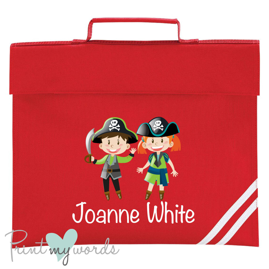 Children's Personalised Pirate School Book Bag