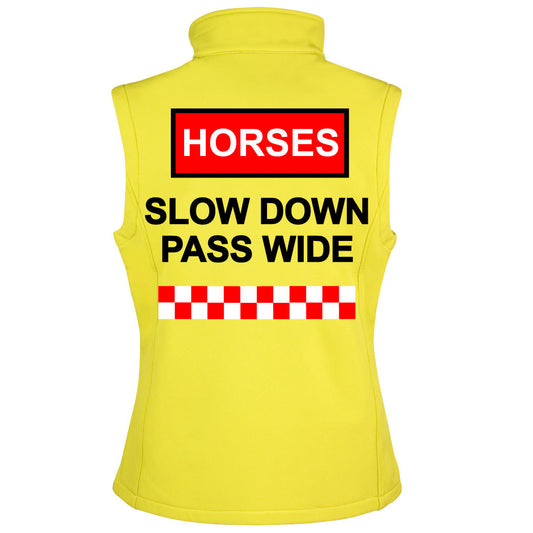 Soft Shell Body Warmer Gilet Jacket - HORSES SLOW DOWN