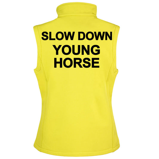 Soft Shell Body Warmer Gilet Jacket - Slow Down Young Horse