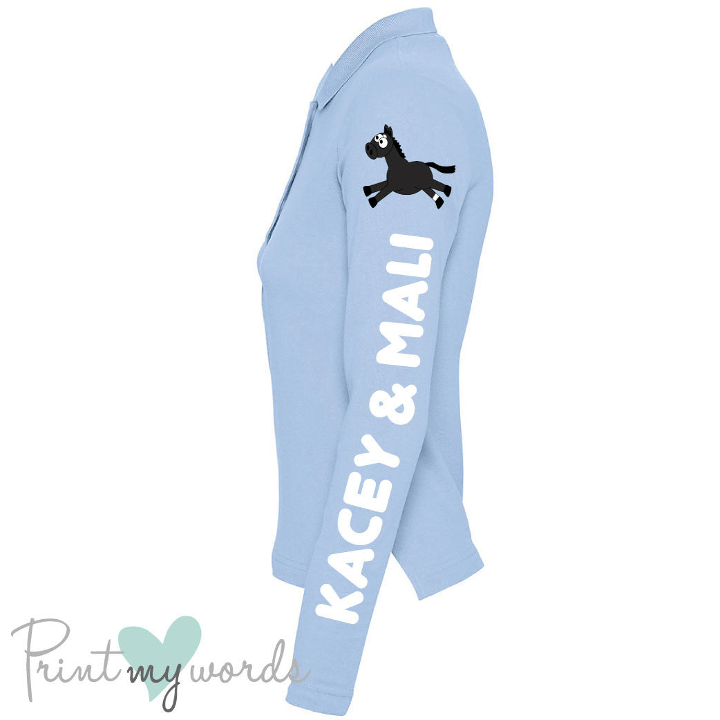 Plodders Personalised XC Style Long Sleeve Polo