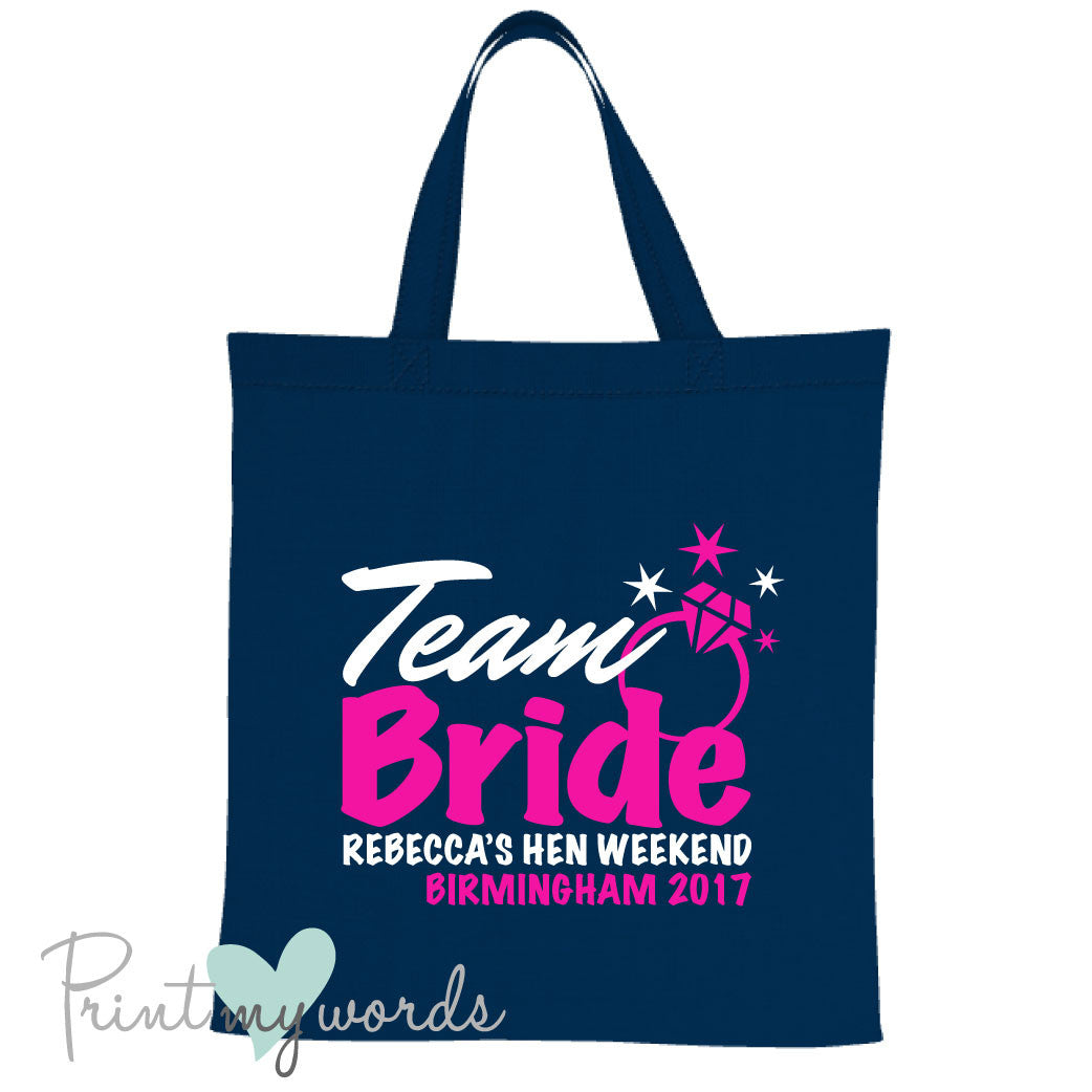 Team Bride Hen Party Tote Bag