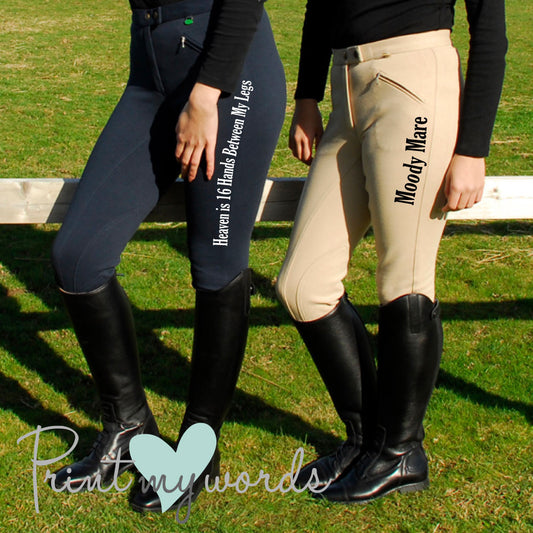 Ladies 'Write Your Own Slogan' Personalised Jodhpurs