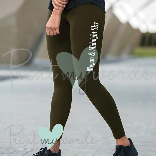 Ladies Personalised Everyday Mucker Leggings - Write Your Own Message