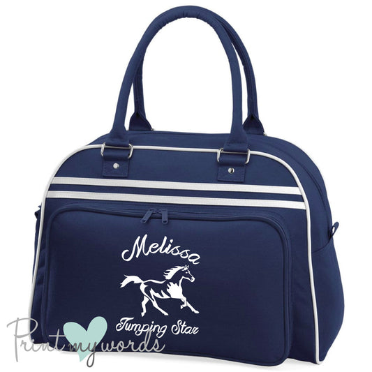 Personalised Equestrian Retro Bowling Bag - Abstract Design