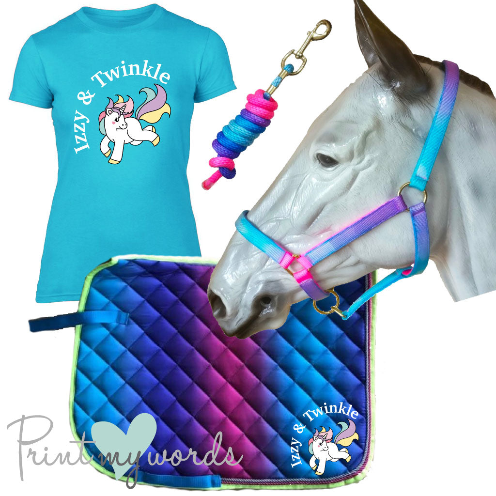 Elite Aqua Unicorn Personalised Matching Bundle