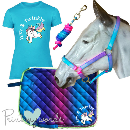 Elite Aqua Unicorn Personalised Matching Bundle