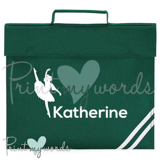 Children's Personalised Ballet Dancer School Book Bag