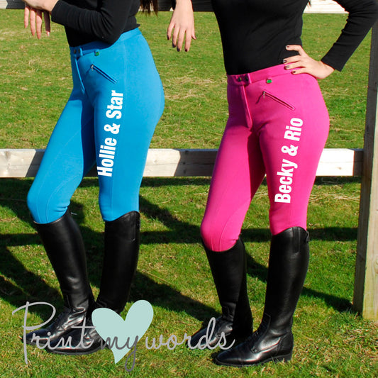 Ladies Basic Font Personalised Jodhpurs
