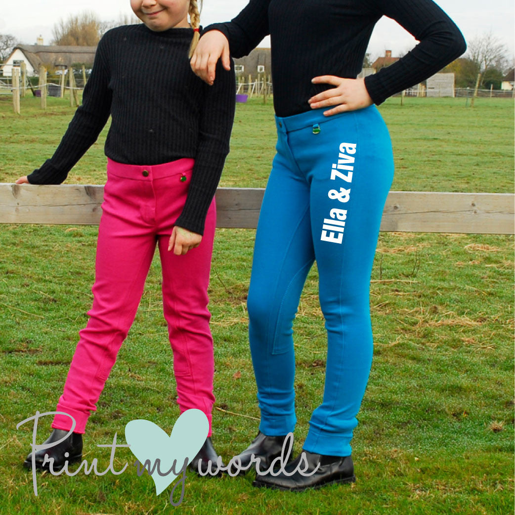 Children's Basic Font Personalised Jodhpurs