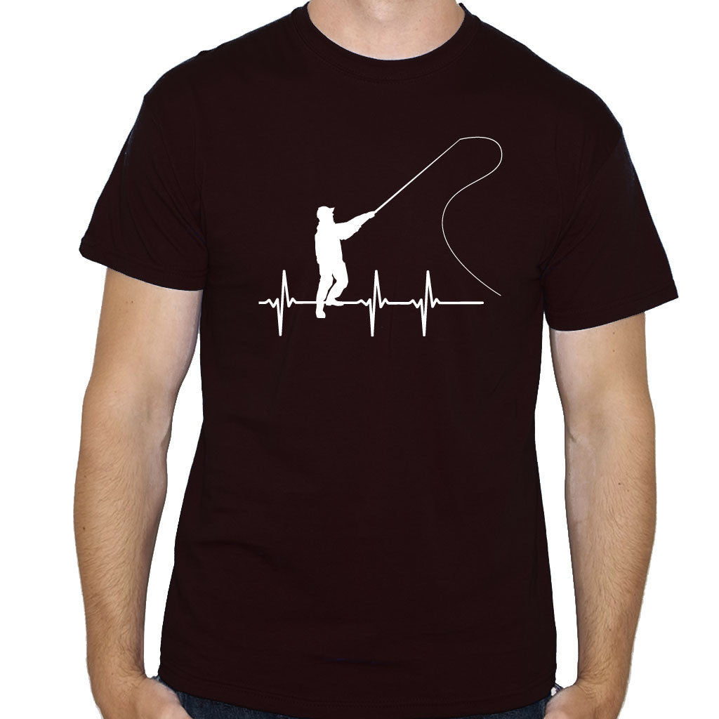 Men's Fishing Heartbeat T-Shirt