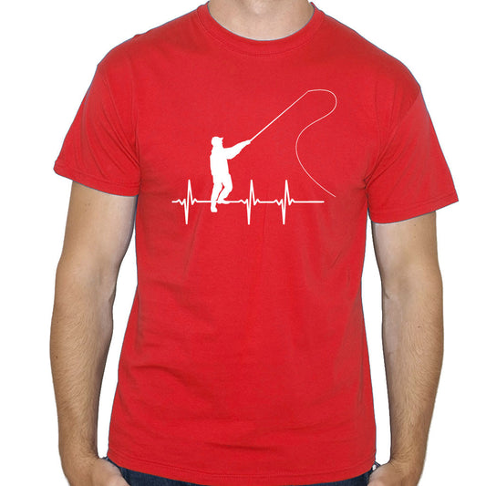 Men's Fishing Heartbeat T-Shirt