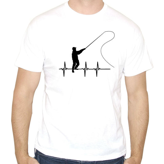 Men's Fishing Heartbeat T-Shirt