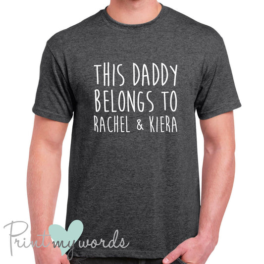 Men's Personalised This Daddy Belongs Father's Day T-Shirt
