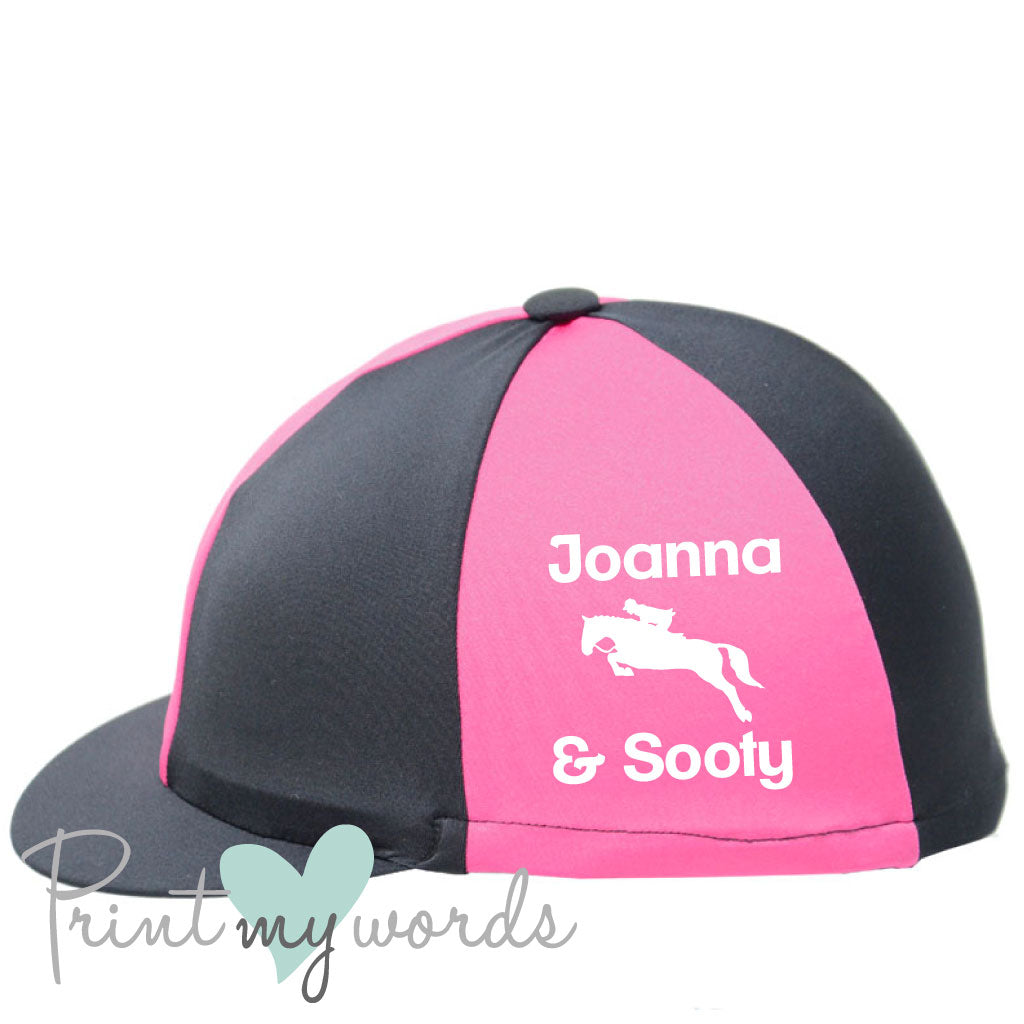 Personalised Jumping Lycra Hat Cover Silk