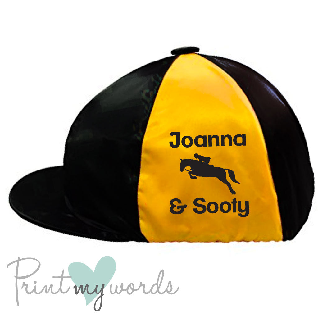 Personalised Jumping Lycra Hat Cover Silk
