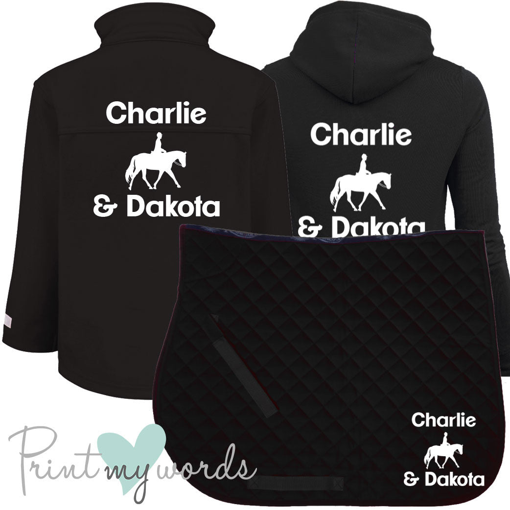 'Ginny' Children's Personalised Matching Equestrian Set - Dressage Design