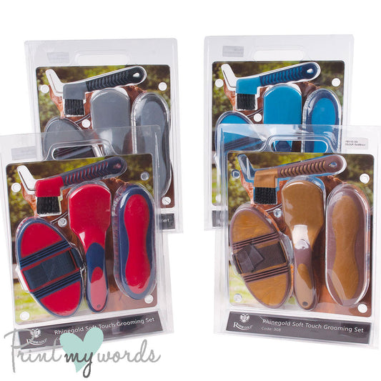 Personalised Soft Touch Grooming Kit with Plodders Letter Tote Bag