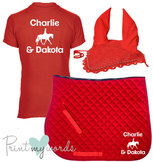 'Cora' Children's Personalised Matching Equestrian Set - Dressage Design