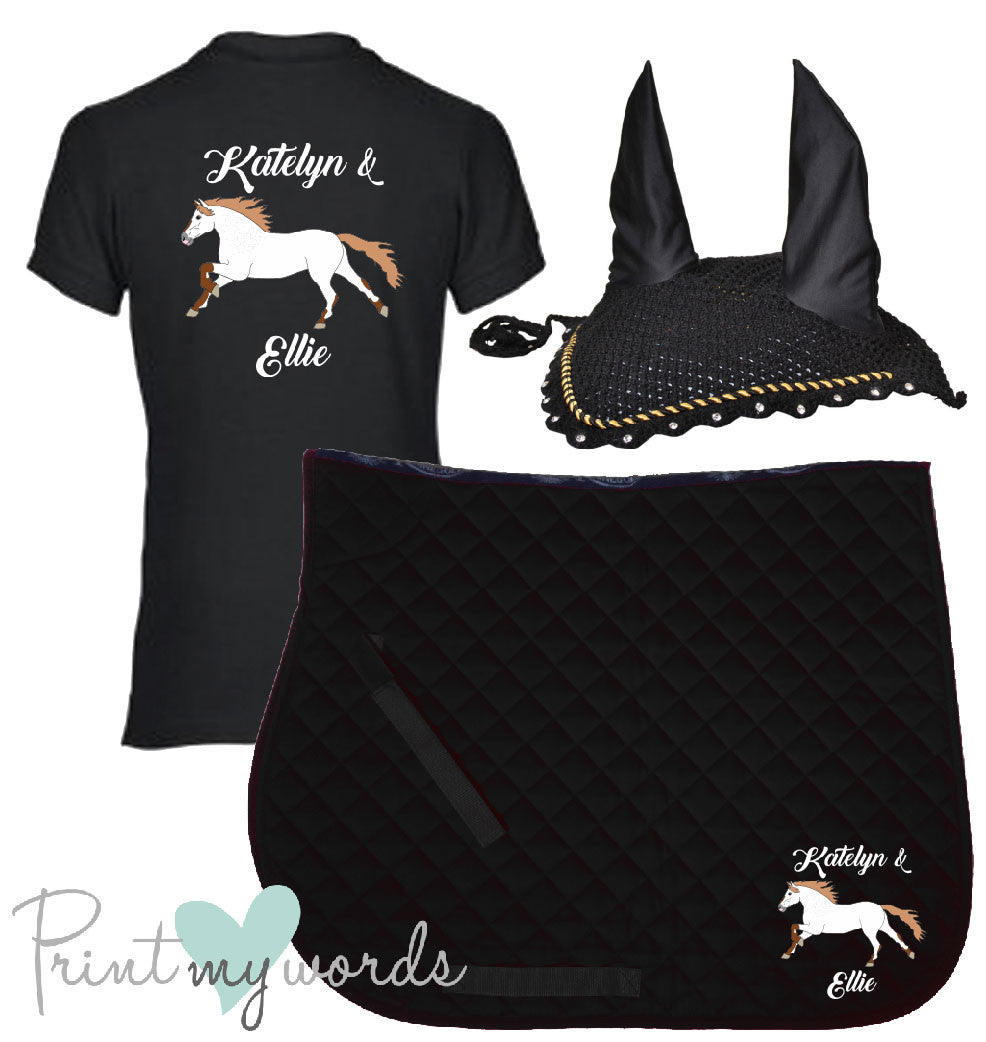 'Cora' Children's Personalised Matching Equestrian Set - Elegant Design