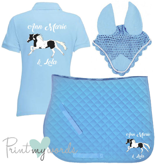 'Cora' Ladies Personalised Matching Equestrian Set - Elegant Design
