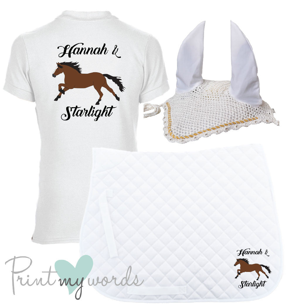 'Cora' Children's Personalised Matching Equestrian Set - Elegant Design