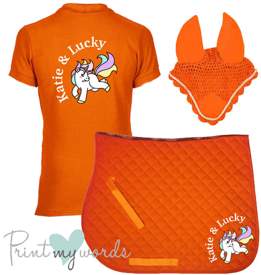 'Cora' Ladies Personalised Matching Equestrian Set - Unicorn Design