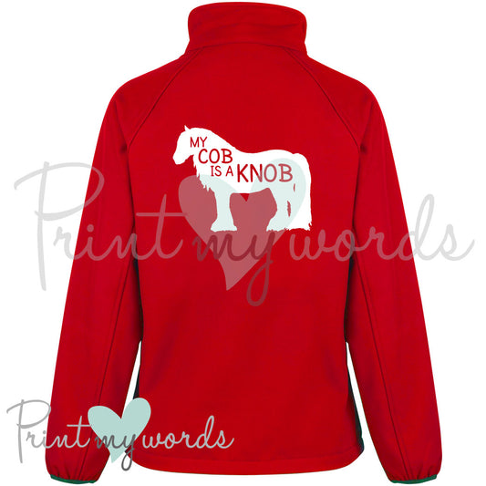 Funny Equestrian Soft Shell Body Warmer Gilet Jacket - My Cob Is A Knob