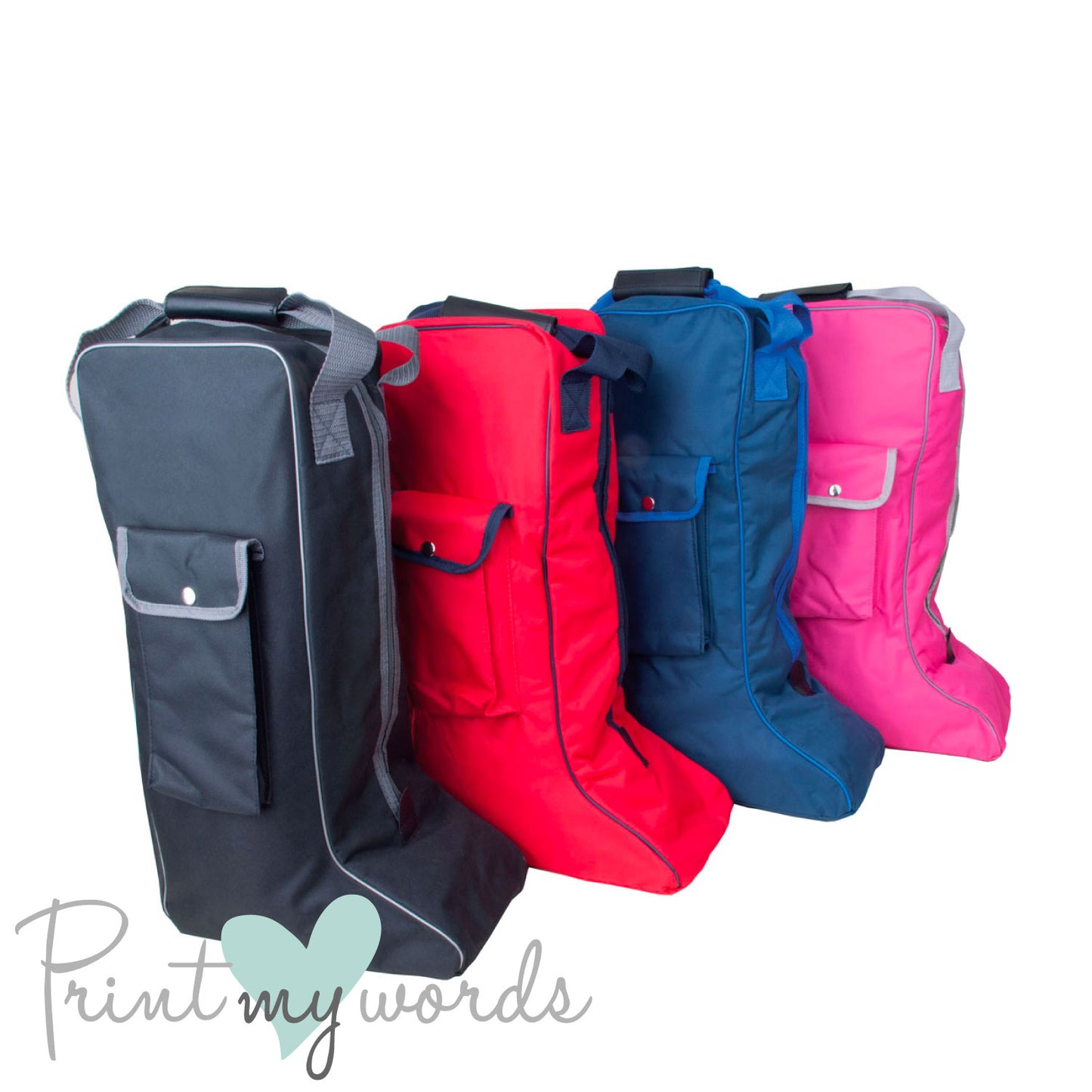 Personalised Handwritten Design Long Boot Bag