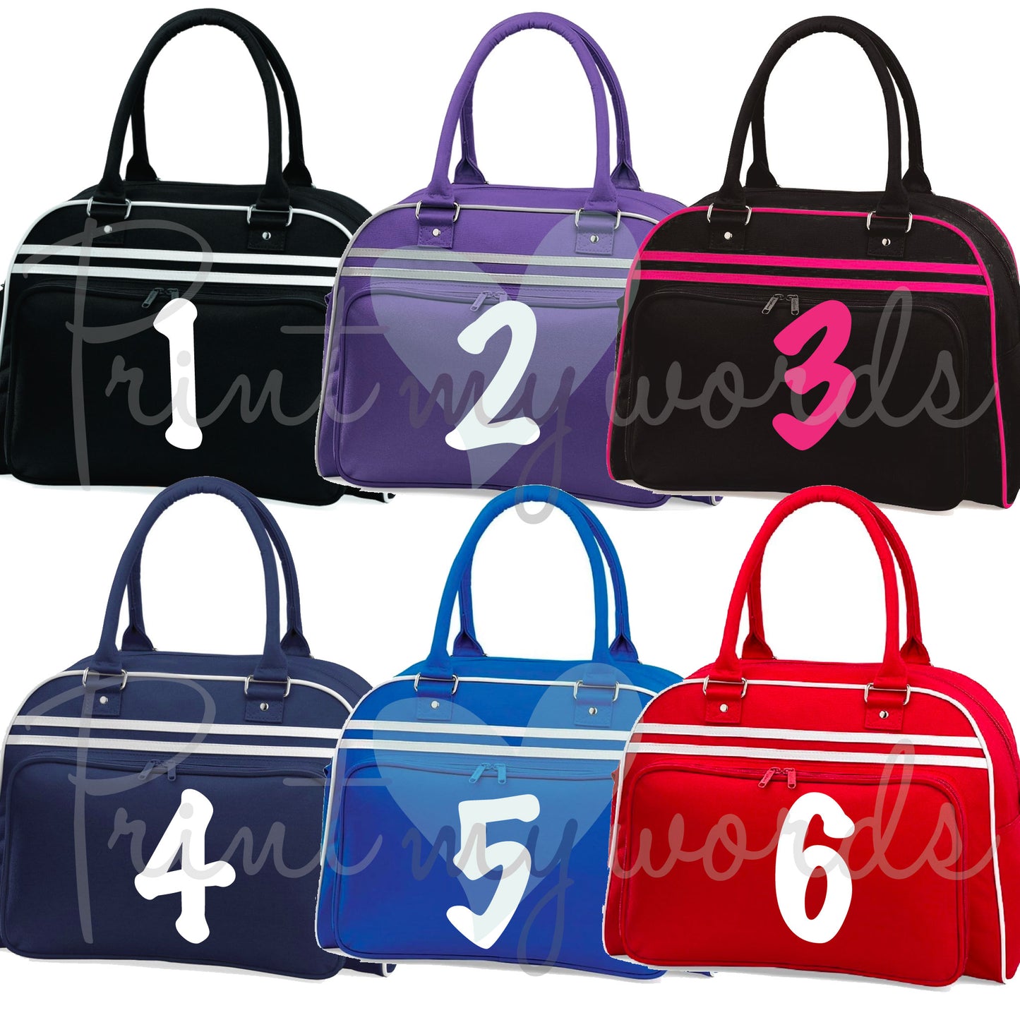 Personalised Dog Showing Retro Bowling Bag - Own Logo