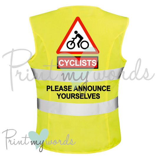 High Visibility Hi Vis Equestrian Reflective Vest Tabard Waistcoat CYCLISTS