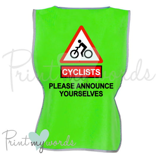 High Visibility Hi Vis Equestrian Reflective Vest Tabard Waistcoat CYCLISTS