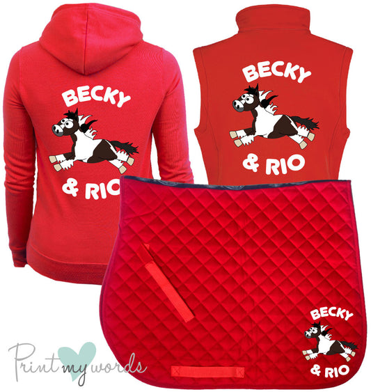 'Ginny' Ladies Personalised Matching Equestrian Set - Plodders Design