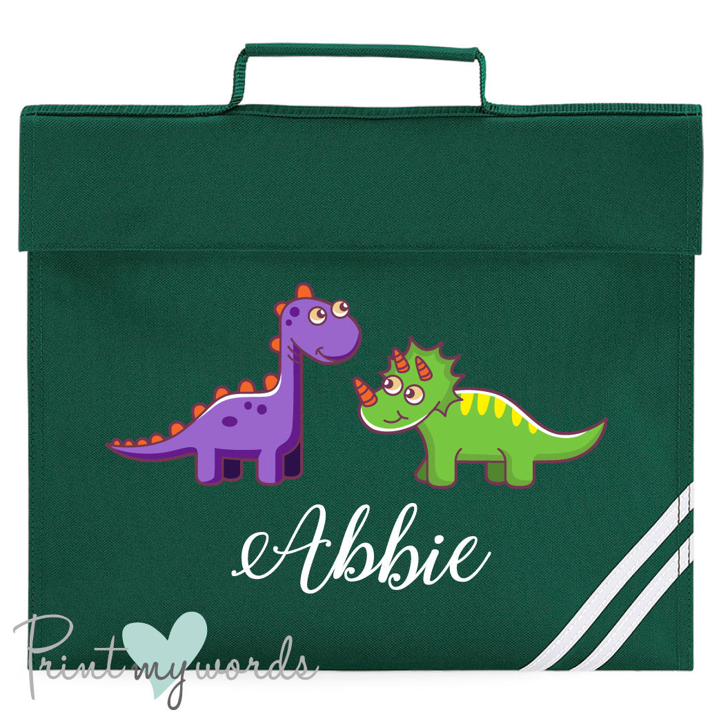 Children's Personalised Dinosaur School Book Bag